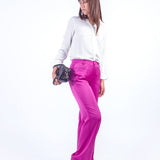 MAYRA - PANTALÓN CORTE RECTO MORADO