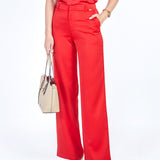 MAYRA - PANTALÓN CORTE RECTO ROJO