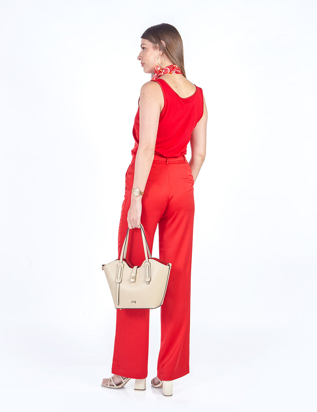 MAYRA - PANTALÓN CORTE RECTO ROJO