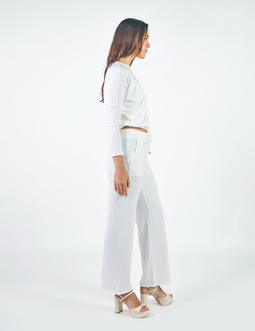 DIDI - PANTALÓN CORTE RECTO HUESO