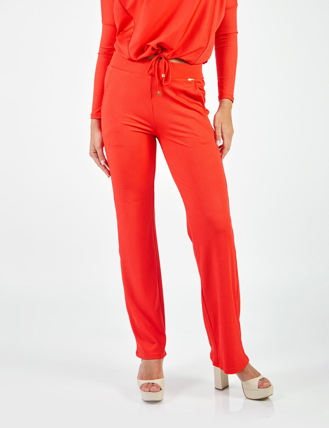 DIDI - PANTALÓN CORTE RECTO ROJO