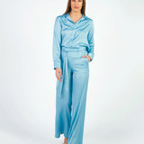 TAYLOR - PANTALÓN CORTE RECTO CELESTE