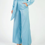 TAYLOR - PANTALÓN CORTE RECTO CELESTE