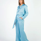 TAYLOR - PANTALÓN CORTE RECTO CELESTE