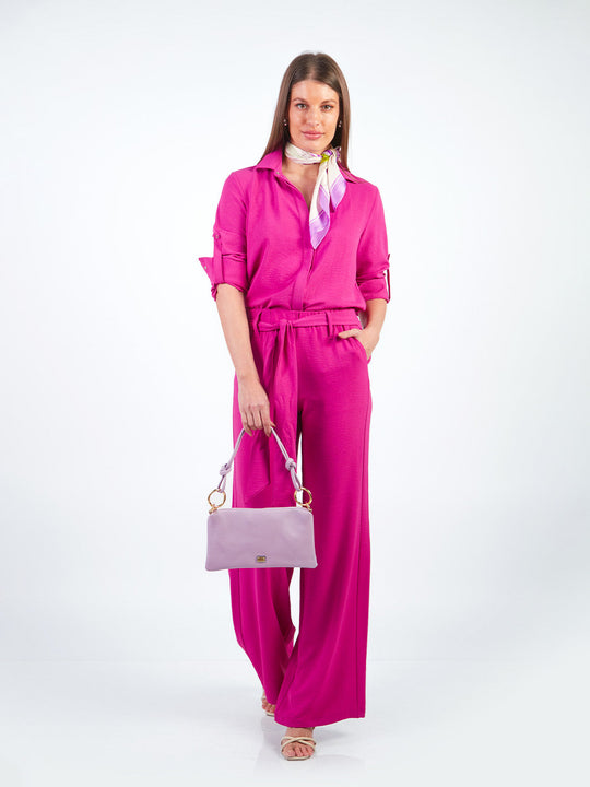 HAILEY – STRAIGHT-LEG PANTS WITH TIE BELT