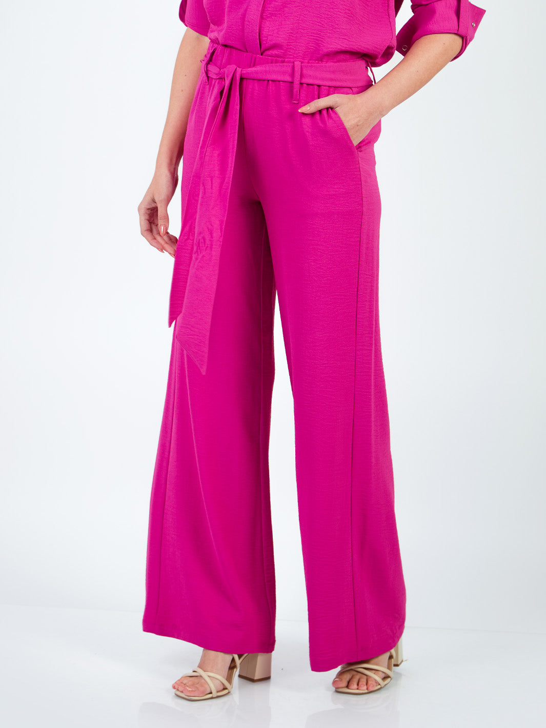 HAILEY – STRAIGHT-LEG PANTS WITH TIE BELT