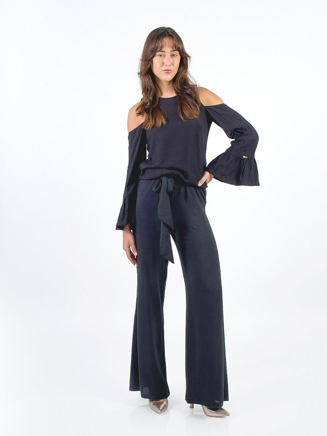 HAILEY - PANTALÓN CORTE RECTO CON LAZO