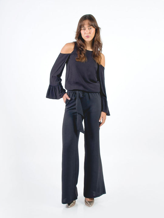 HAILEY - PANTALÓN CORTE RECTO CON LAZO