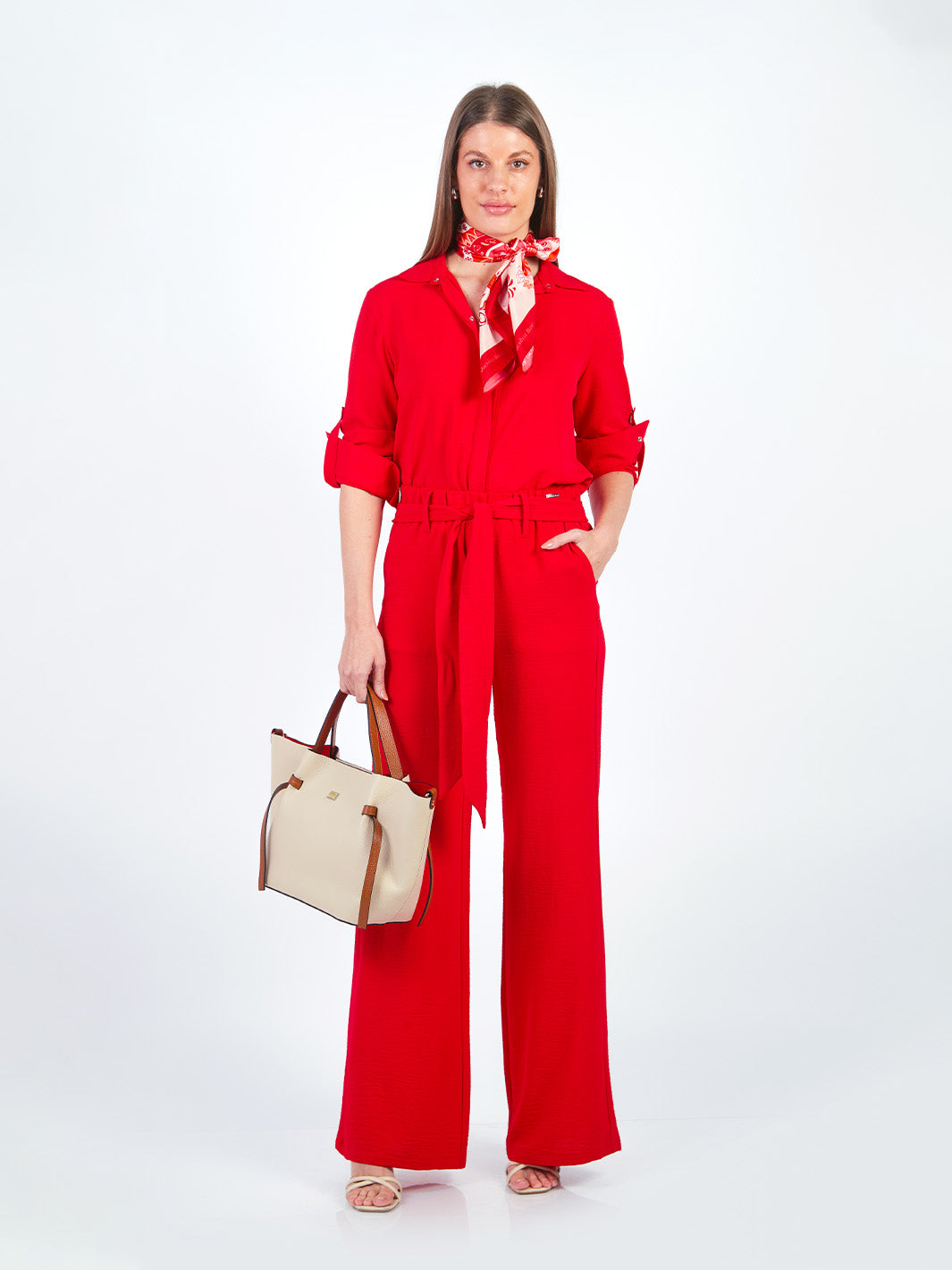HAILEY – STRAIGHT-LEG PANTS WITH TIE BELT