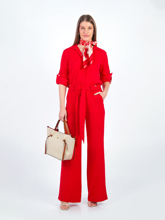 HAILEY – STRAIGHT-LEG PANTS WITH TIE BELT