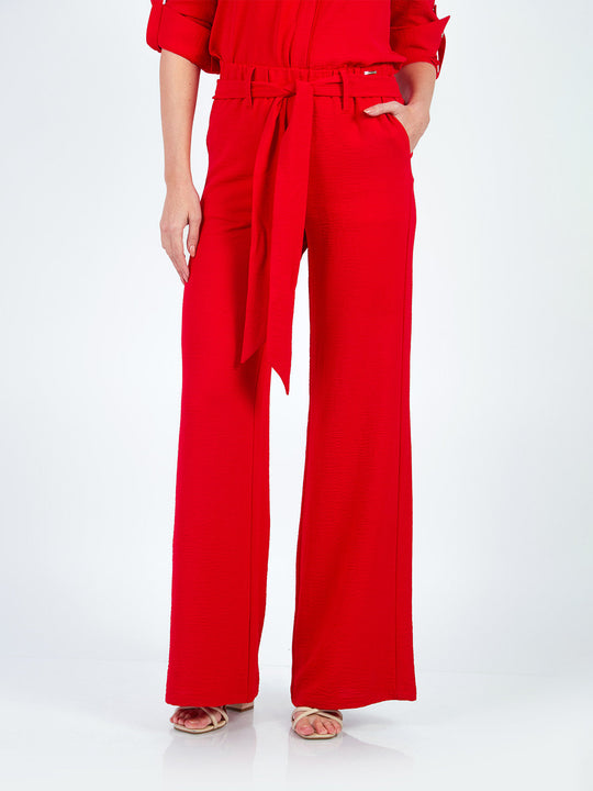 HAILEY – STRAIGHT-LEG PANTS WITH TIE BELT