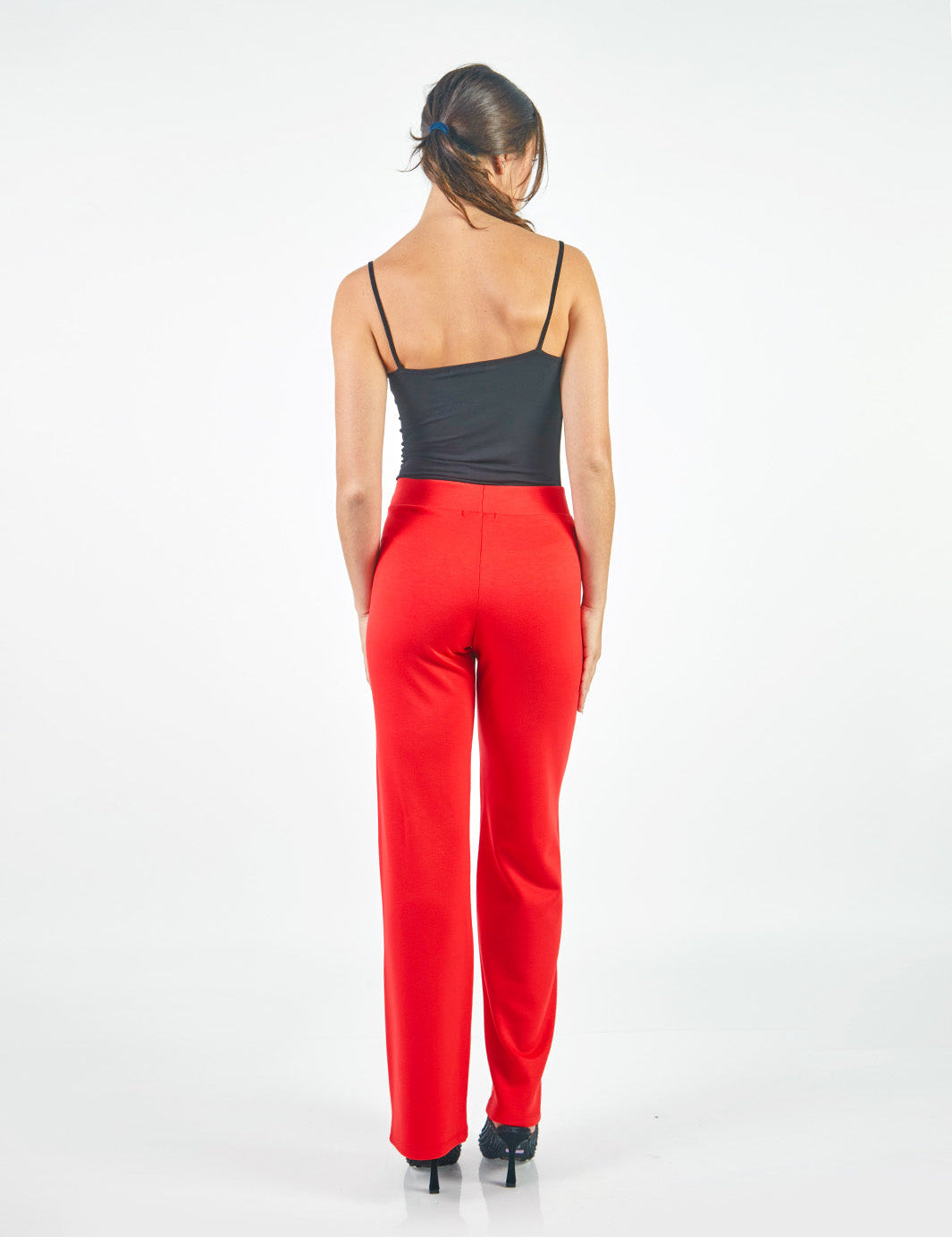 ADELA - PANTALÓN CORTE RECTO ROJO