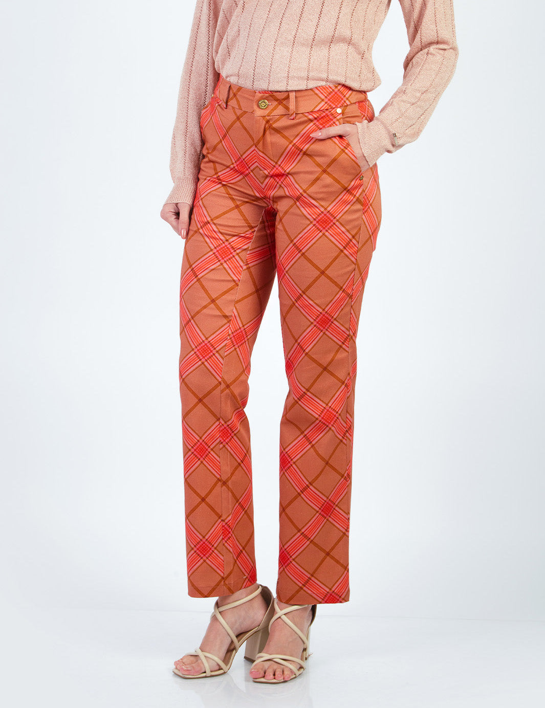 LUCY - PANTALÓN CORTE RECTO LACRE