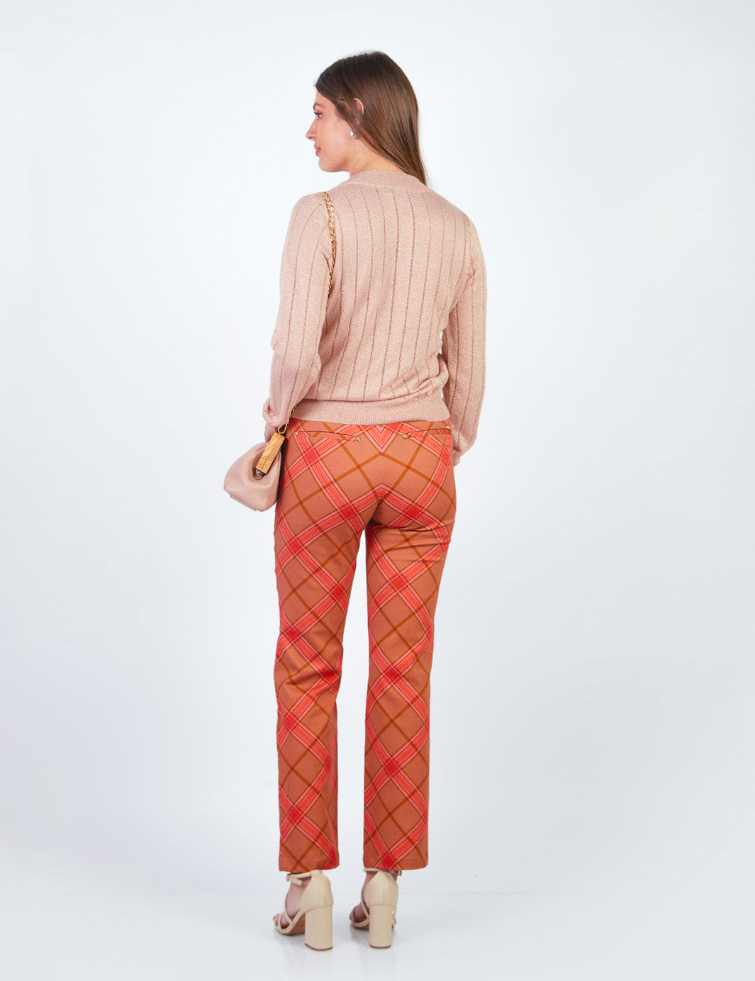 LUCY - PANTALÓN CORTE RECTO LACRE