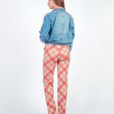 LUCY - PANTALÓN CORTE RECTO PALO ROSA