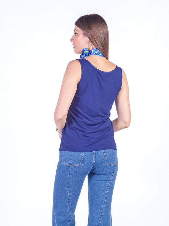 SERA - POLO SIN MANGAS ESCOTE REDONDO