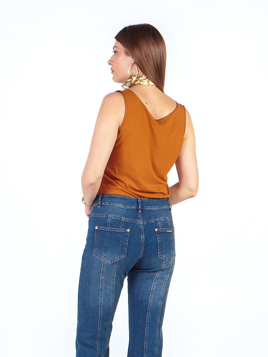 SERA - POLO SIN MANGAS ESCOTE REDONDO