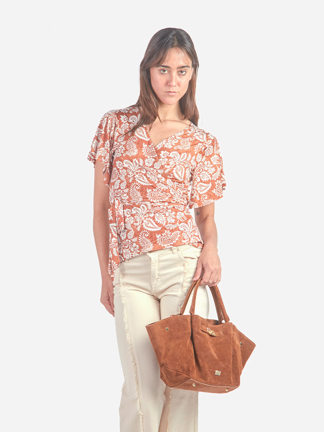 AMBER - POLO MANGA AL CODO CON ESCOTE EN V