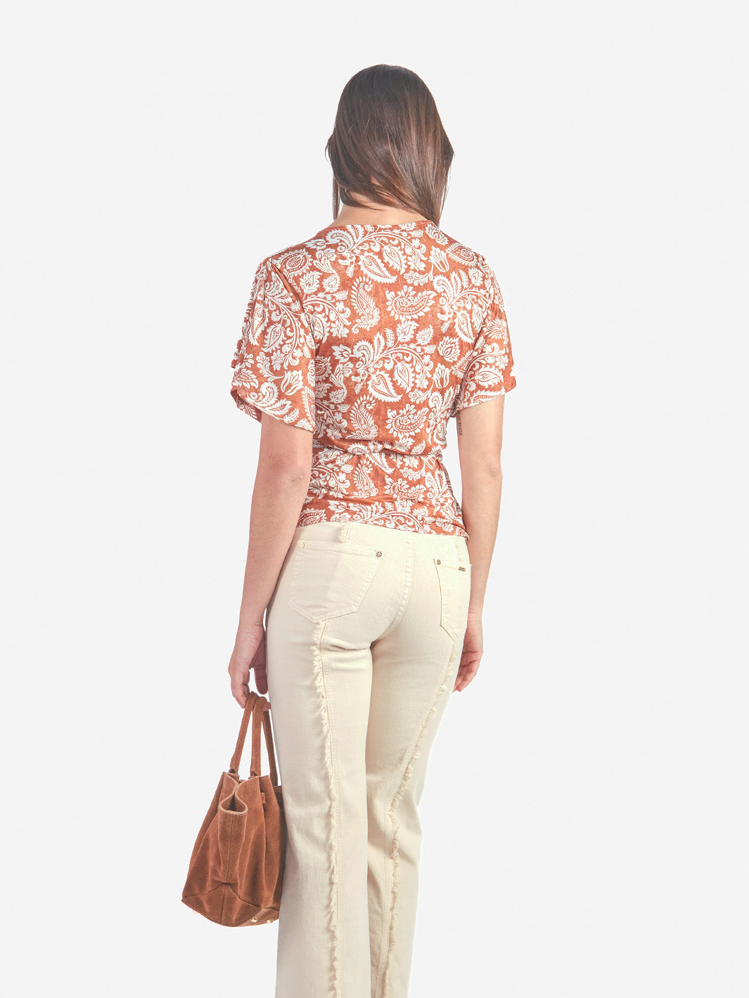 AMBER - POLO MANGA AL CODO CON ESCOTE EN V