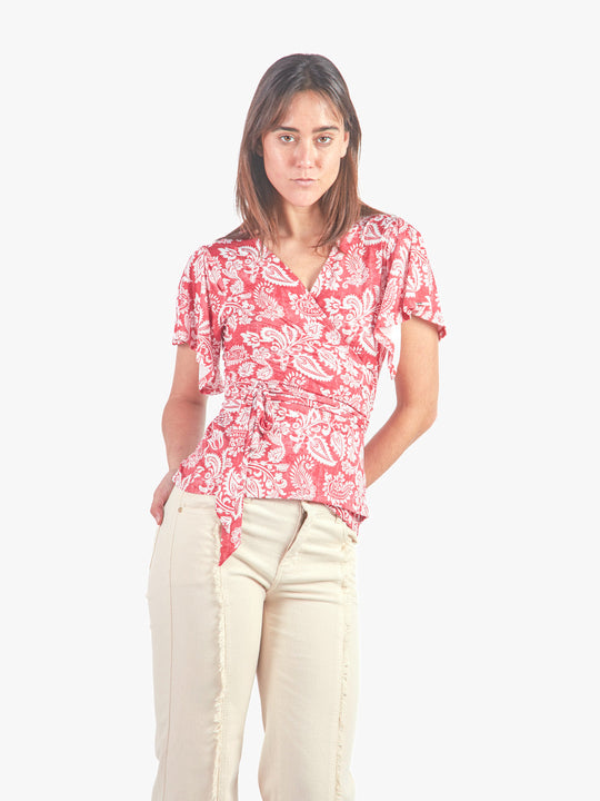 AMBER - POLO MANGA AL CODO CON ESCOTE EN V