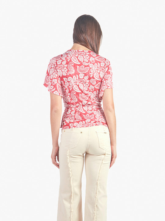 AMBER - POLO MANGA AL CODO CON ESCOTE EN V