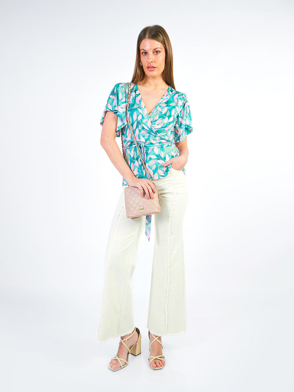 AMBER - POLO MANGA AL CODO CON ESCOTE EN V