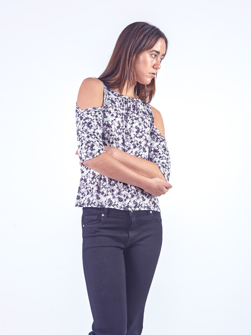 MELISSA - POLO MANGA 3/4 CON HOMBROS OFF SHOULDER