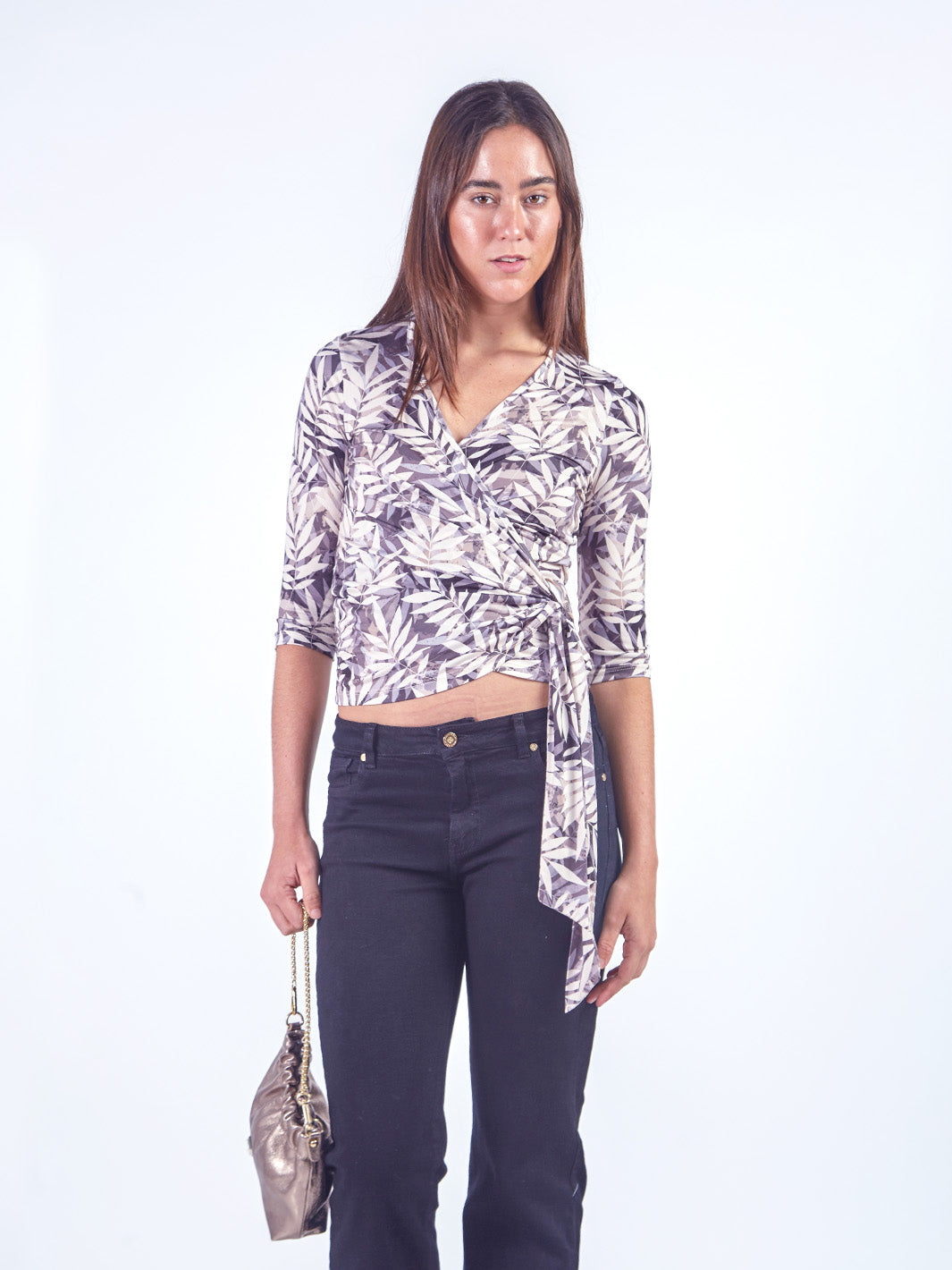 AMELIA - POLO MANGA 3/4 CON ESCOTE EN V