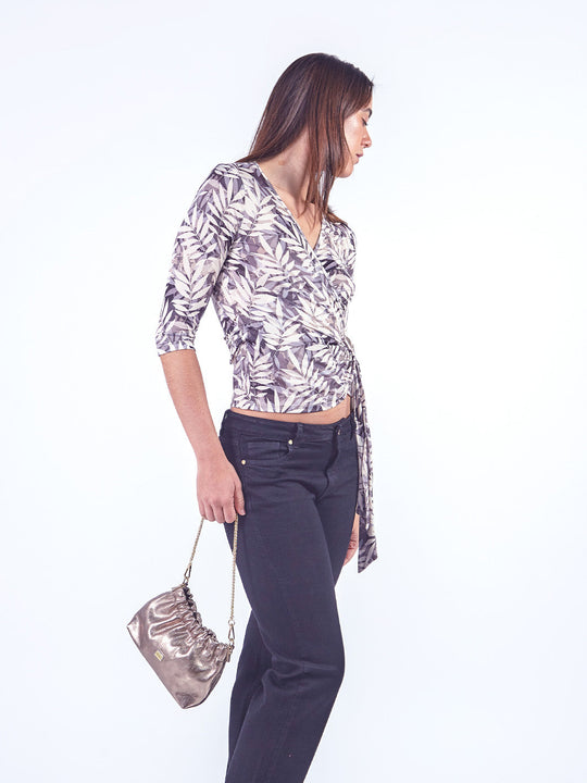 AMELIA - POLO MANGA 3/4 CON ESCOTE EN V