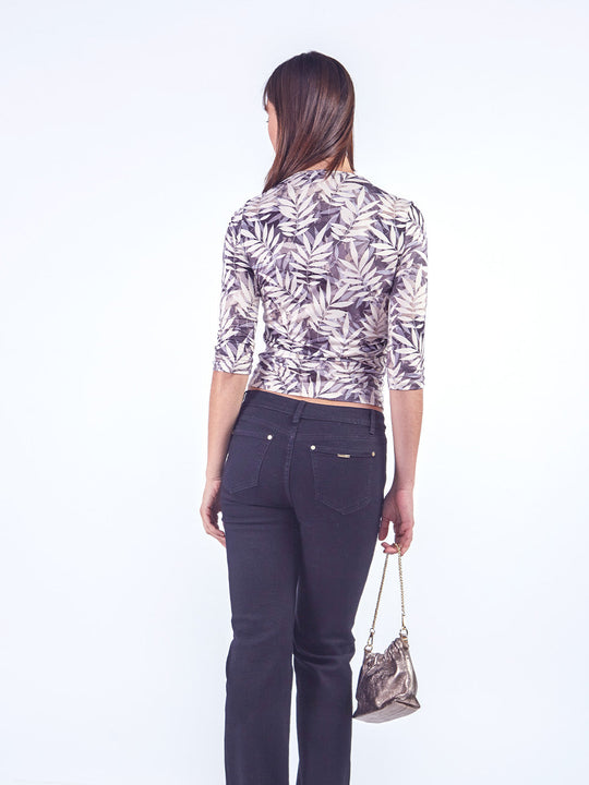 AMELIA - POLO MANGA 3/4 CON ESCOTE EN V