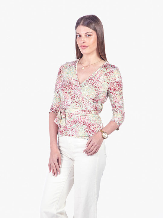 AMELIA - POLO MANGA 3/4 CON ESCOTE EN V