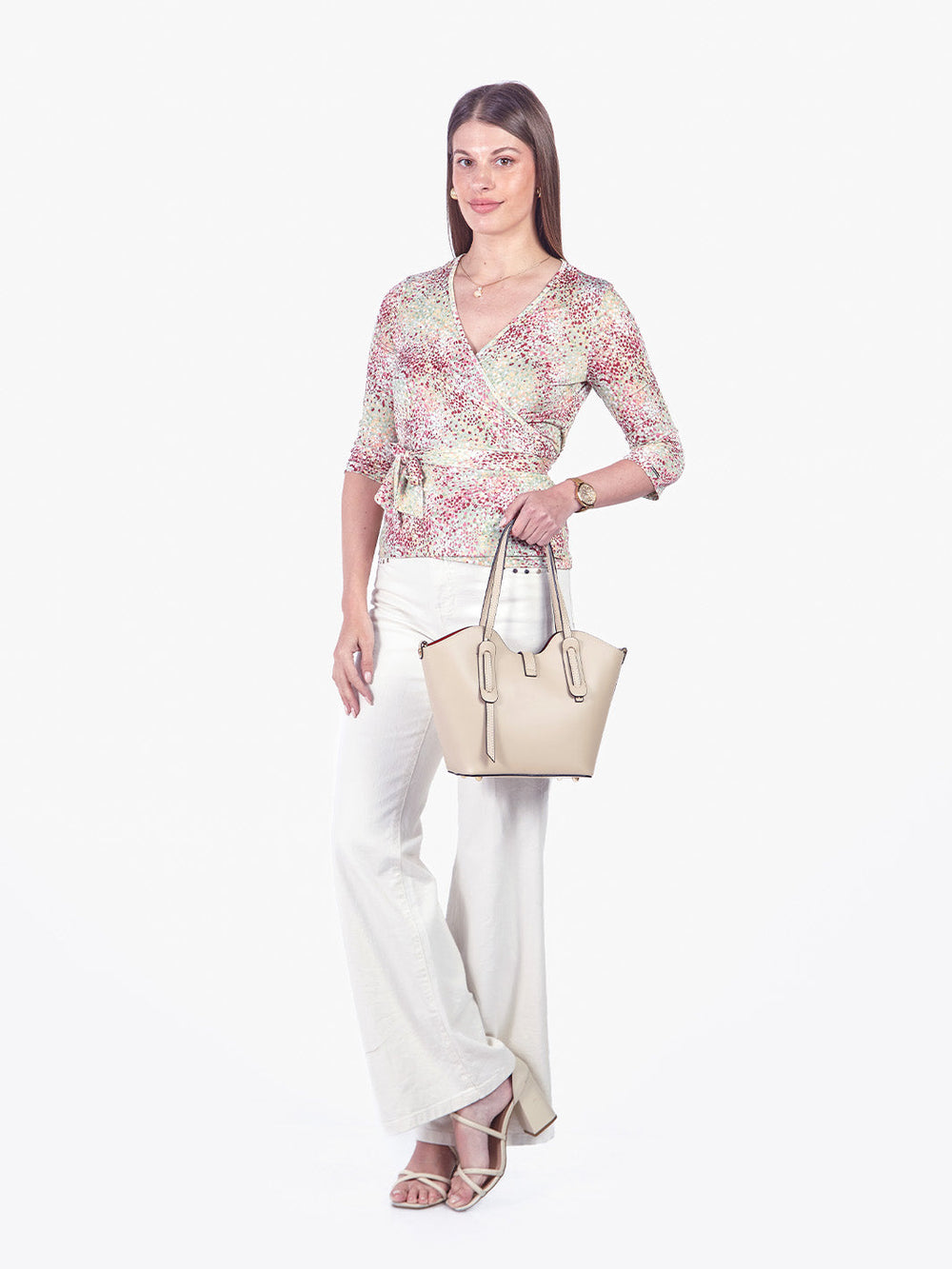 AMELIA - POLO MANGA 3/4 CON ESCOTE EN V