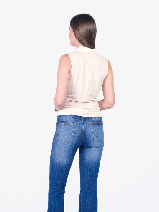 CELESTE - POLO CAMISERO MANGA CERO