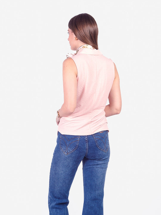 CELESTE - POLO CAMISERO MANGA CERO