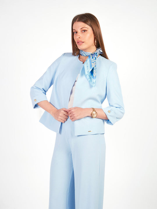 AMY - SACO MANGA 3/4 CON ESCOTE REDONDO