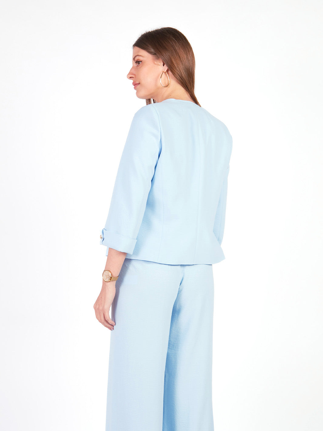 AMY - SACO MANGA 3/4 CON ESCOTE REDONDO