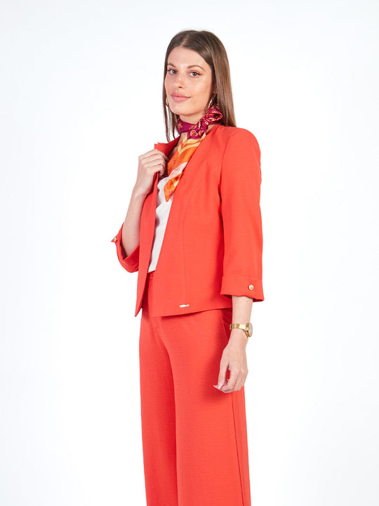 AMY - SACO MANGA 3/4 CON ESCOTE REDONDO