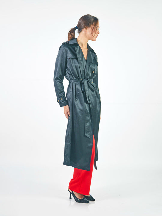 Trench Coats Manga Larga Tc00103Baz