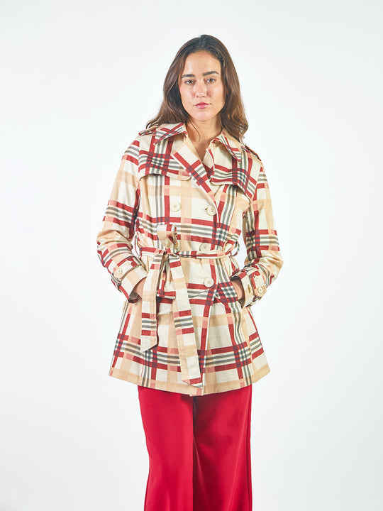 Trench Coats Corto Manga Larga Tc00106Bzp