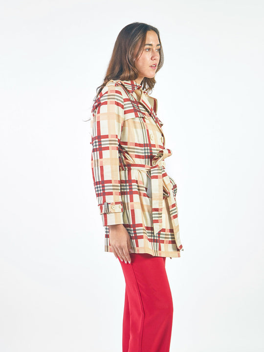 Trench Coats Corto Manga Larga Tc00106Bzp