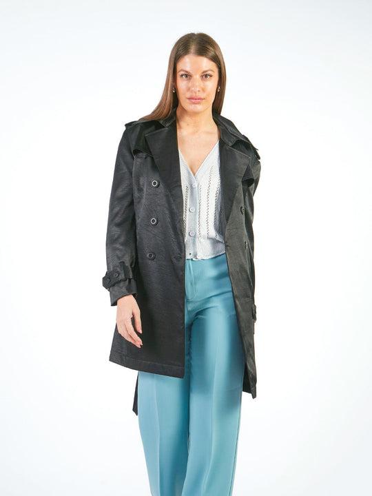 Trench Coats Corto Manga Larga Tc00109Baz