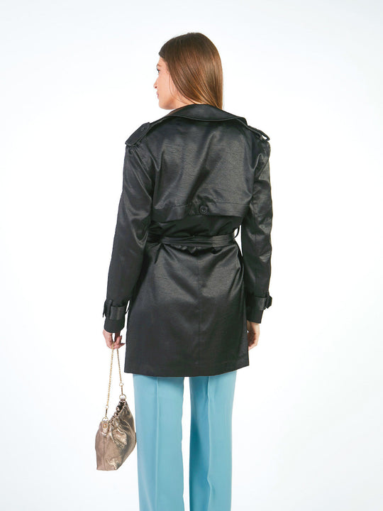 Trench Coats Corto Manga Larga Tc00109Baz