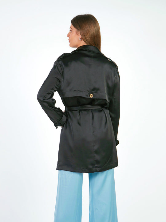 Trench Coats Corto Manga Larga Tc00109Obm