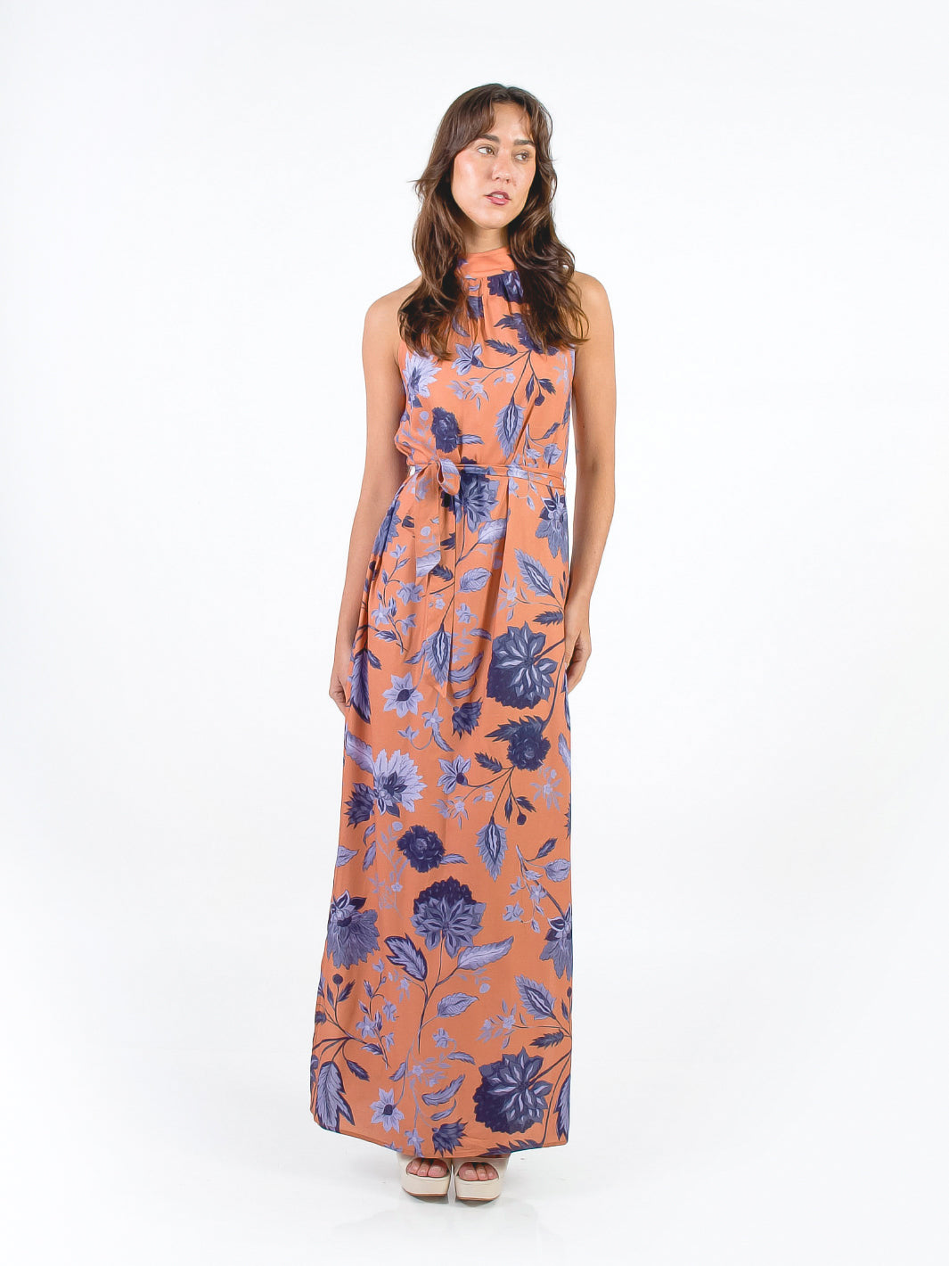 EMILIA - VESTIDO HALTER CON ESTAMPADO FLORAL