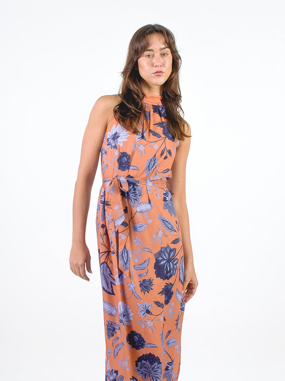 EMILIA - VESTIDO HALTER CON ESTAMPADO FLORAL