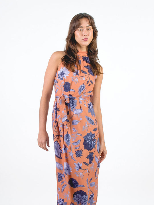 EMILIA - VESTIDO HALTER CON ESTAMPADO FLORAL