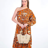MARINA - VESTIDO ASIMÉTRICO NARANJA