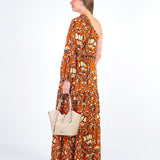 MARINA - VESTIDO ASIMÉTRICO NARANJA