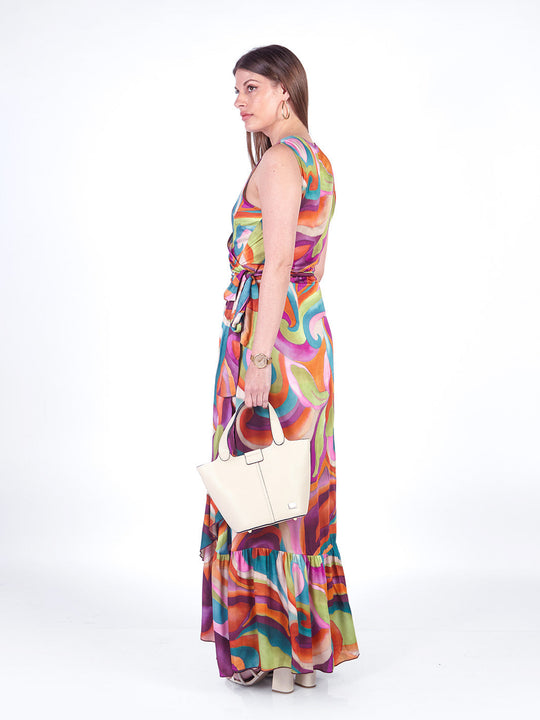 TATI - VESTIDO LARGO SIN MANGAS ESCOTE EN V