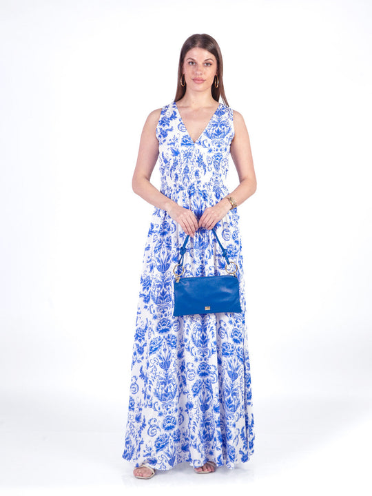 ANNIE - VESTIDO LARGO SIN MANGAS ESCOTE EN V